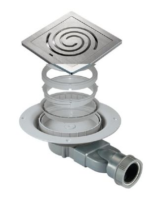 IMPEY AQUA-DEC EASY FIT 'IDENTITY' BRUSHED STAINLESS STEEL TILED FLOOR GULLY SLIMLINE HORIZONTAL WASTE SLW2T04/H